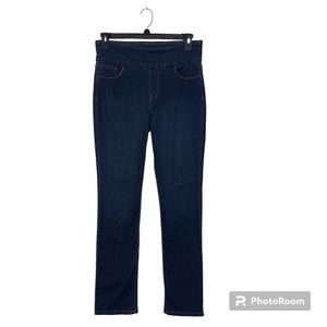 Gloria Vanderbilt Amanda Pull On Jeans, Straight Leg, Wide Elastic Waistband, 10